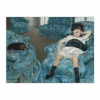 Little Girl in a Blue Armchair (12×16)