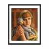 Girl With A Toy Cat (16×20)