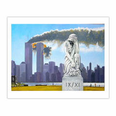 ‘9/11 Memorial’ (2007), oil on linen, 140 x 100 cm. (8×10)