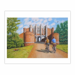 Arrival at Thornton Abbey Gatehouse (2013) oil on linen, 71 x 107 cm (8×10)