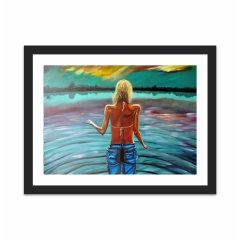 Young Woman in the Emerald Lake (12×16)